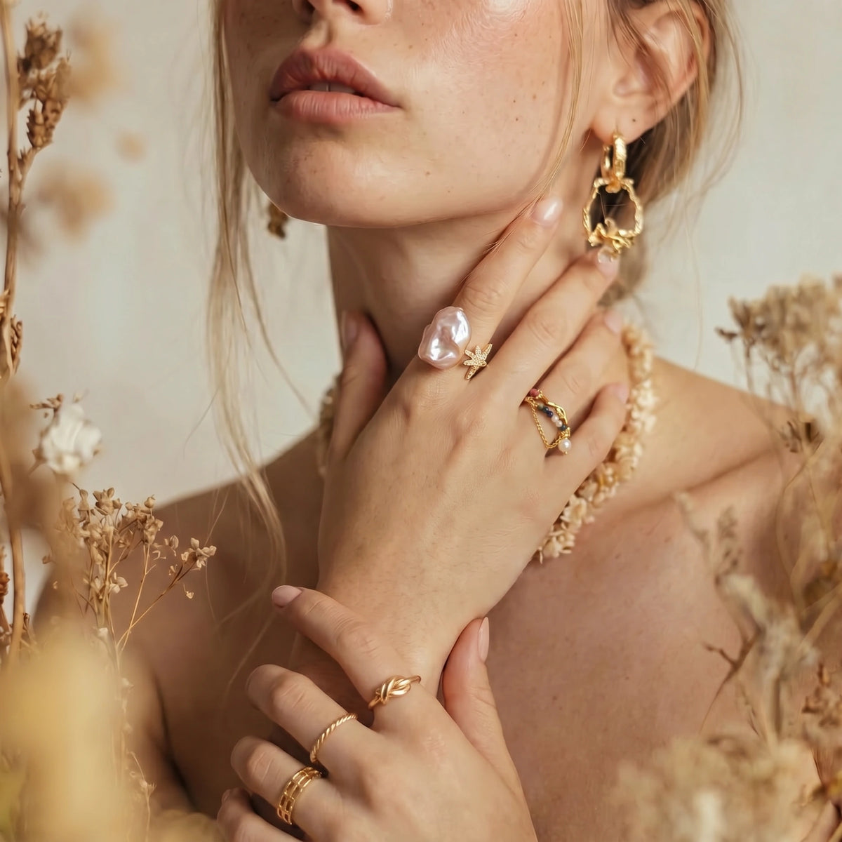 Starlit Pearl Ring